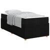vidaXL Sengestel Sort 90 x 190 cm Stof