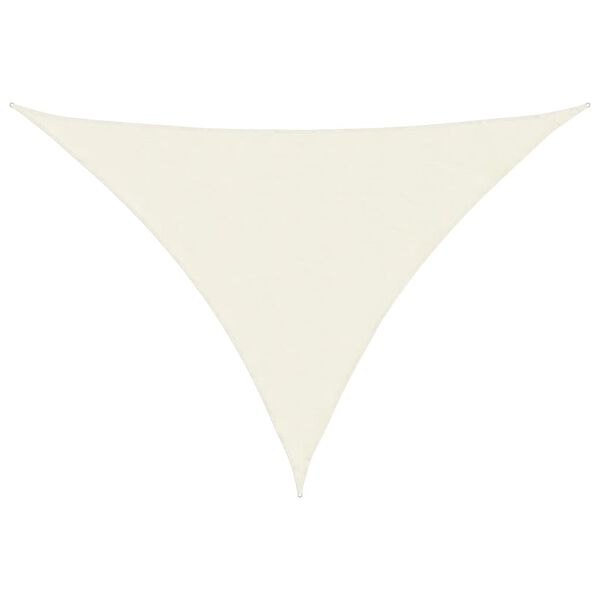 vidaXL solsejl 3x4x4 m trekantet oxfordstof cremefarvet