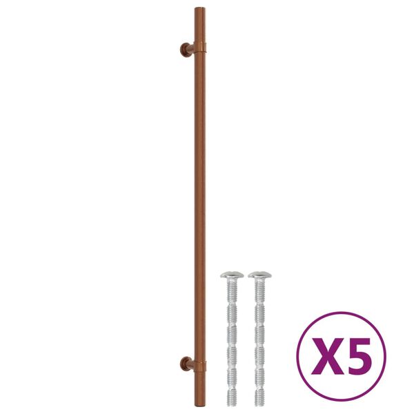 vidaXL skabsh&aring;ndtag 5 stk. 320 mm rustfrit st&aring;l bronzefarvet