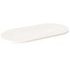 vidaXL bordplade 100x50x2,5 cm oval massivt fyrretr&aelig; hvid