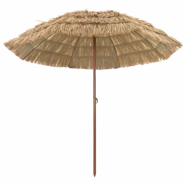 vidaXL Strand Parasol Naturfarvet 255 x 255 x 255 cm Polyester og St&aring;l