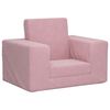 vidaXL sofaseng til b&oslash;rn bl&oslash;dt plys lyser&oslash;d