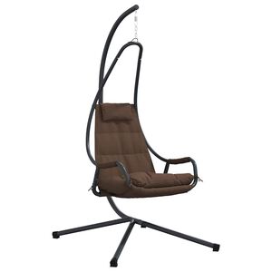 vidaXL H&aelig;ngende &aelig;ggestol St&aring;l 94 x 107 x 196,5 cm Brun