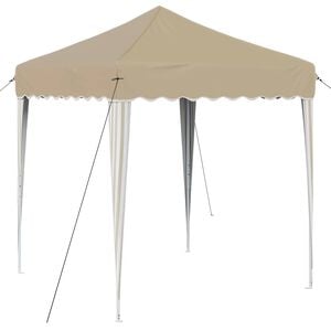 vidaXL Pop-up Festtelt 195 x 195 x 245 cm Cremefarvet Oxford stof