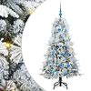 vidaXL Kunstigt Hinged Juletr&aelig; med 150 LED'er Hvid 150 cm PE og PVC