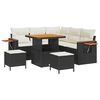 vidaXL Havesofa S&aelig;t 8 pcs Sort polyrattan