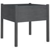 vidaXL plantekasser 2 stk. 70x70x70 cm massivt fyrretræ grå