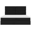 vidaXL osmannisk sengeramme med madras 180x200 cm stof sort