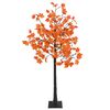 vidaXL LED-l&oslash;nnetr&aelig; Brun 22 x 22 x 150 cm Plastik 96 LED'er