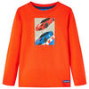 Lang&aelig;rmet T-shirt til b&oslash;rn str. 92 cm orange