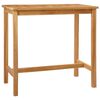 vidaXL Barbord Naturfarvet 110 x 60 x 105 cm Massiv Teak