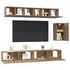 vidaXL TV-m&oslash;bels&aelig;t 6 pcs artisan eg 100 x 30 x 30 cm Konstrueret tr&aelig;
