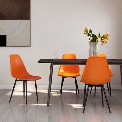 vidaXL spisebordsstole 4 stk. PP orange