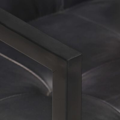 vidaXL spisebordsstole med cantilever 4 stk. ægte læder sort