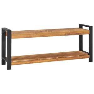 vidaXL b&aelig;nk 120 cm massivt teaktr&aelig;