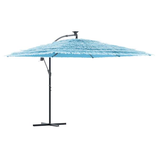 vidaXL haveparasol med st&aring;lstang 290x290x238 cm bl&aring;