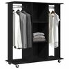 vidaXL Garderobe med hylde Sort eg 102 x 38 x 110 cm Konstrueret tr&aelig;