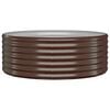 vidaXL plantekasse 100x100x36 cm galvaniseret st&aring;l brun