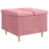 vidaXL Ottoman med Opbevaring Lyser&oslash;d 60 x 60 x 45 cm Fl&oslash;jl