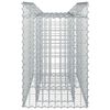 vidaXL Gabion h&oslash;jbed S&oslash;lv 100 x 50 x 80 cm Galvaniseret st&aring;l