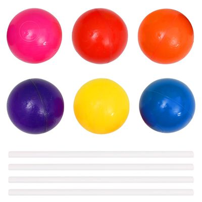 vidaXL boldbassin til børn 50 bolde 75x75x32 cm