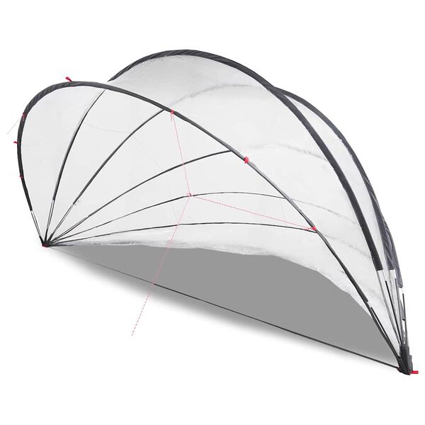 vidaXL Pool Dome Transparent 592 x 590 x 275 cm PVC