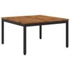 vidaXL Sofabord Naturfarvet og sort 80 x 80,5 x 45 cm