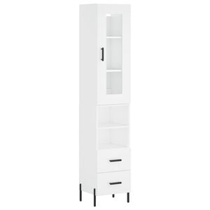 vidaXL skab 34,5x34x180 cm konstrueret tr&aelig; hvid