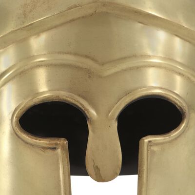vidaXL græsk krigshjelm til rollespil antik stål messingfarvet