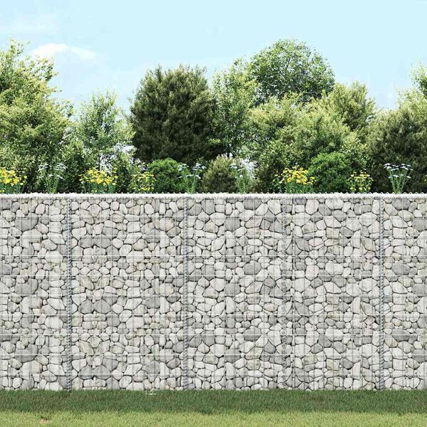 vidaXL gabion-højbed 100x20x100 cm trapezformet galvaniseret stål