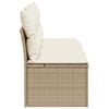 vidaXL 3-personers havesofa med hynder polyrattan beige