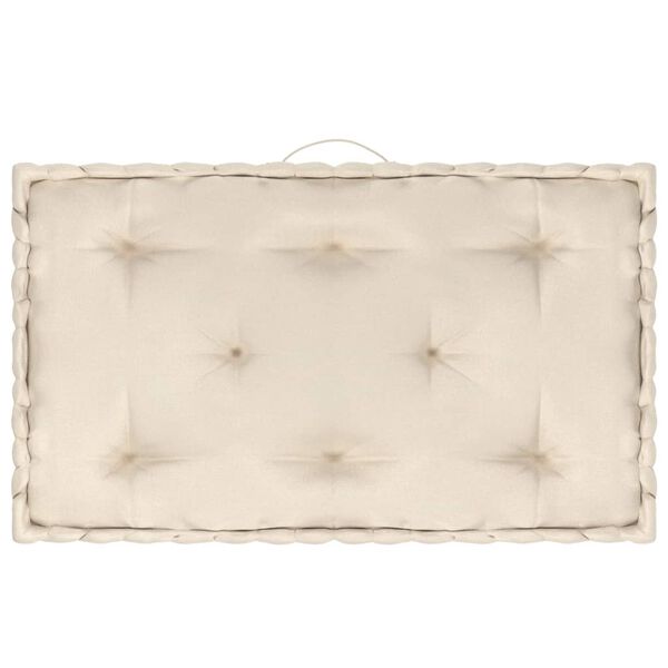 vidaXL hynder til pallesofa 3 stk. bomuld beige