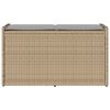 vidaXL udend&oslash;rs opbevaringsb&aelig;nk med hynde 100 cm polyrattan beige