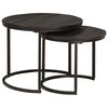 vidaXL Nesting Kaffeborde 2 stk. Sort 50 x 50 x 40 cm