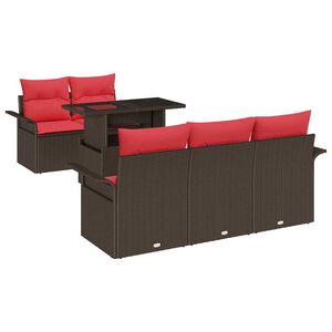 vidaXL Havesofa S&aelig;t 6 stk. Brun polyrattan