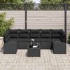 vidaXL Havesofa Sæt Sort 55 x 55 x 37 cm polyrattan