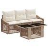 vidaXL Havesofa S&aelig;t 4 stk. Beige og cremehvid polyrattan