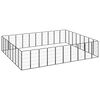 vidaXL 36-panels hundeg&aring;rd 50x100 cm pulverlakeret st&aring;l sort
