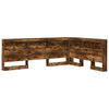 vidaXL Opbevaringshovedgavl med hylde R&oslash;get eg 140 cm Konstrueret tr&aelig;