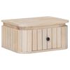 vidaXL H&aring;ndlavet natbord Hvid 40 x 30 x 20 cm Massivt mangotr&aelig;