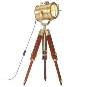 vidaXL gulvlampe med trefod 69 cm massivt mangotr&aelig;
