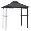 vidaXL grillpavillon 240x150x255 cm st&aring;l antracitgr&aring;