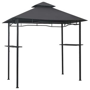 vidaXL grillpavillon 240x150x255 cm st&aring;l antracitgr&aring;