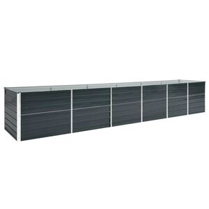 vidaXL forh&oslash;jet plantekasse 480x80x77 cm galvaniseret st&aring;l antracitgr&aring;