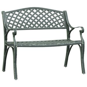 vidaXL haveb&aelig;nk 102 cm st&oslash;bt aluminium gr&oslash;n