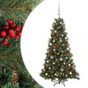 vidaXL Kunstigt juletr&aelig; med julekugle 150 cm 150 LED'er Varm hvid