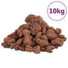 vidaXL vulkanske sten 10 kg 1-2 cm r&oslash;d