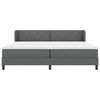 vidaXL Box spring seng med madras M&oslash;rkegr&aring; 200 x 200 cm Stof