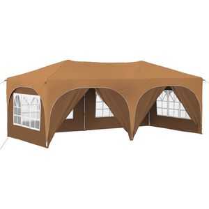 vidaXL Pop-up Festtelt 575 x 288 x 245 cm Beige Oxford stof