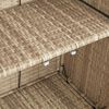vidaXL Opbevaringsskab med hylde Beige 100 x 36 x 102 cm Rattan